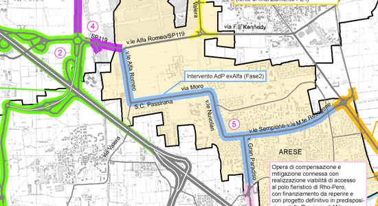  Attuazione di un servizio di trasporto pubblico tra Arese e le stazioni Rho-Fiera e individuazione degli interventi sul sistema viario d’attraversamento della città di Arese