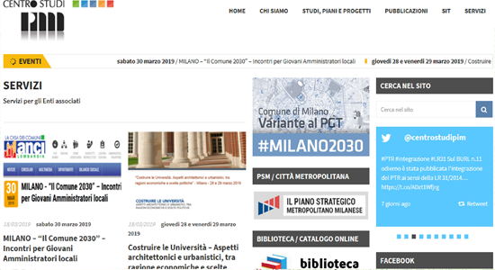  Realizzazione della Newsletter “Finestra sulla regione urbana”, schede selezione normativa, aggiornamento del sito internet e dei social network (2019)