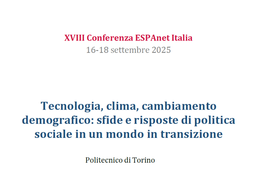 Tecnologia, clima, cambiamento demografico: sfide e risposte di politica sociale in un mondo in transizione