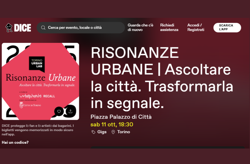  Risonanze urbane – Ascoltare la città. Trasformarla in segnale