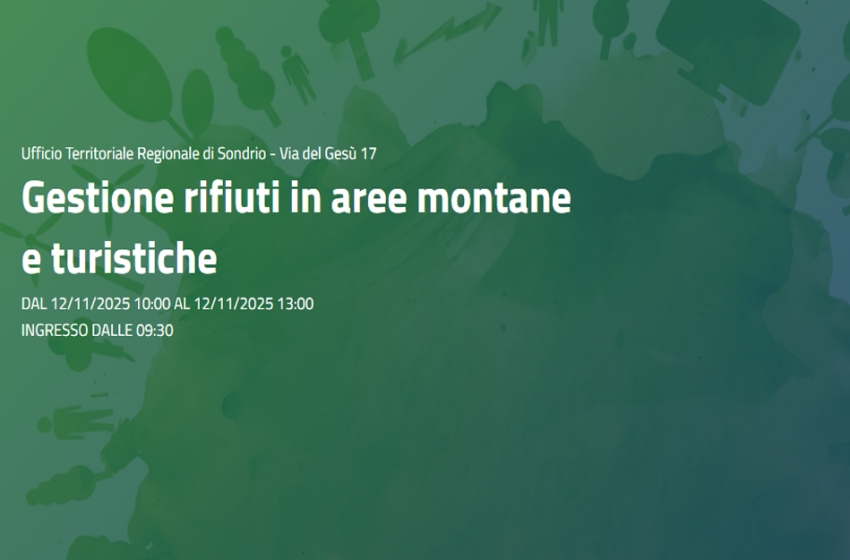  Gestione rifiuti in aree montane e turistiche