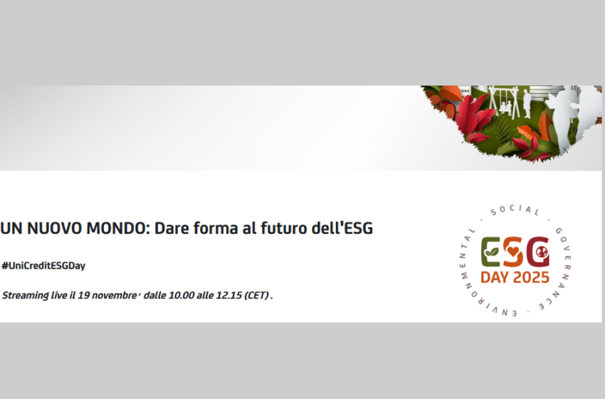  UN NUOVO MONDO: Dare forma al futuro dell’ESG