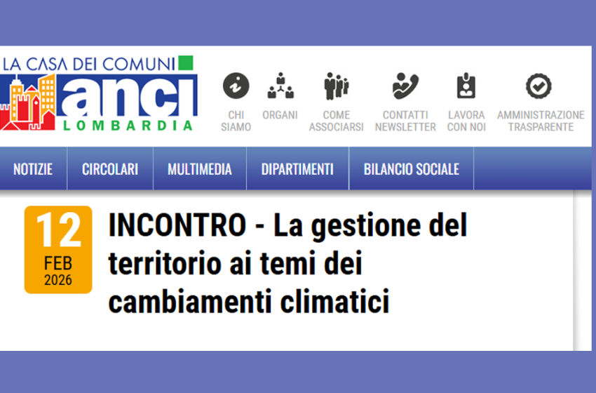 La gestione del territorio ai temi dei cambiamenti climatici