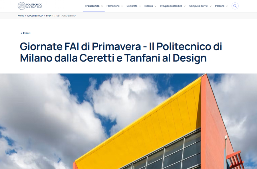  Il Politecnico di Milano dalla Ceretti e Tanfani al Design