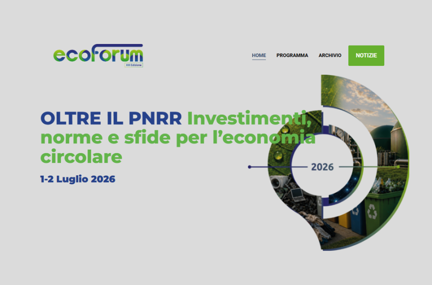  EcoForum 2026 – XIII Edizione – Oltre il PNRR