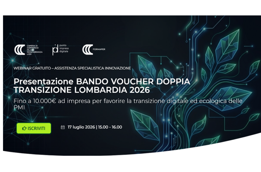  Bando Voucher doppia transizione Lombardia 2026