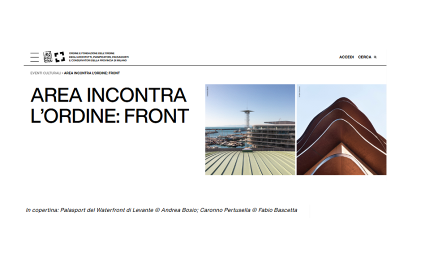  Area incontra l’Ordine: FRONT