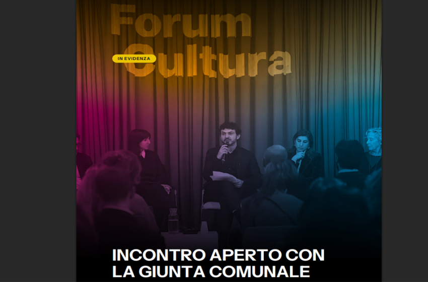  Forum Cultura 2026 – Incontro aperto con la Giunta comunale